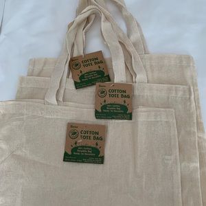 3 NWT eco-friendly cotton tote bag